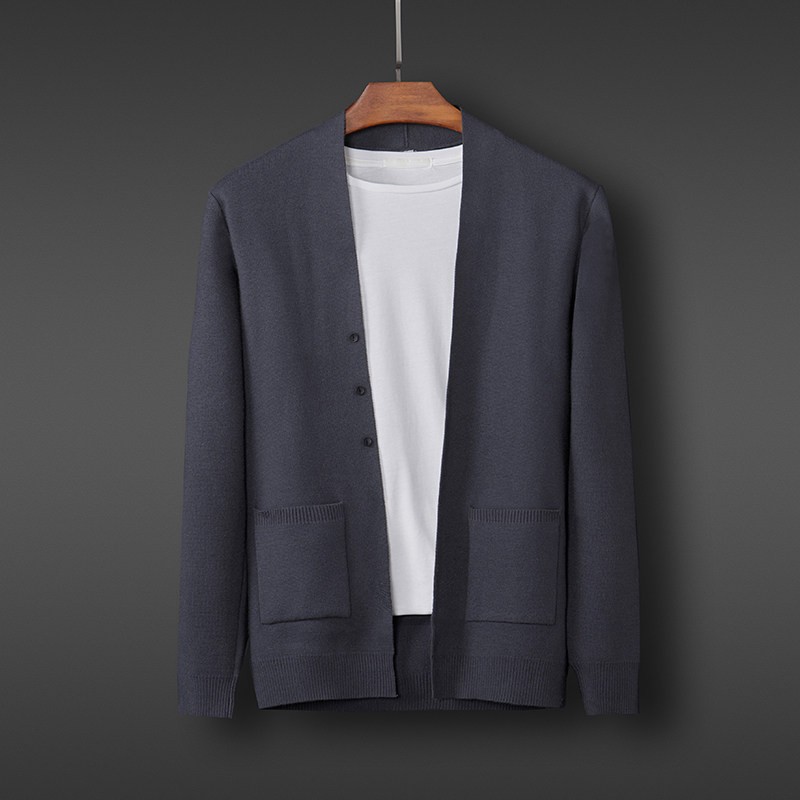 轻奢开衫针织毛衣外套男6338