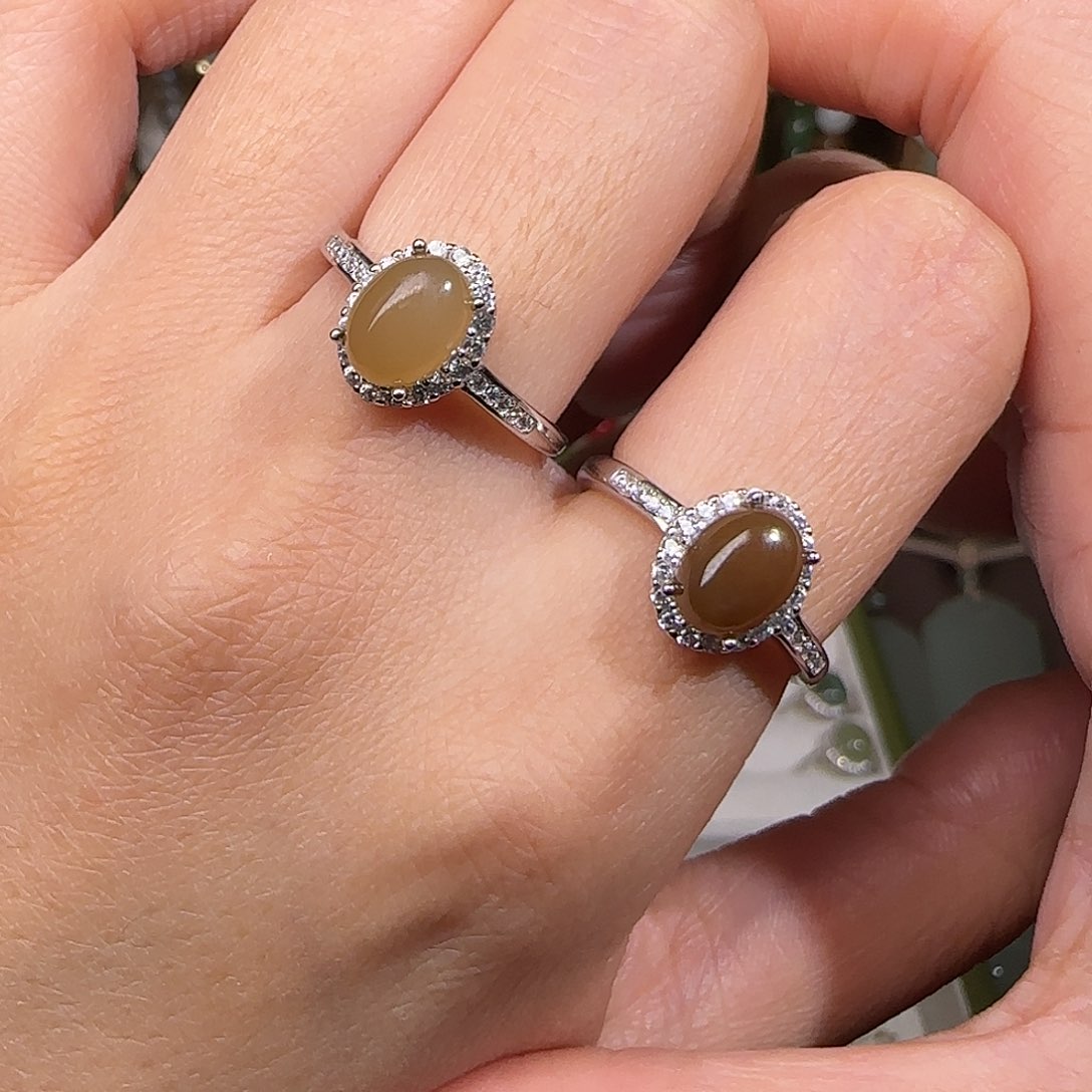 和田玉颈饰银S925镶嵌一个