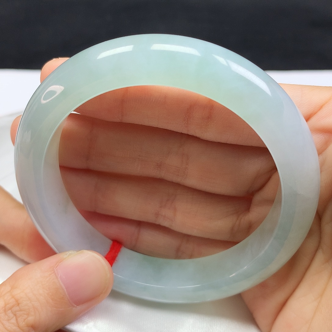 未镶嵌手镯翡翠岁***诗56.8圈口冰绿245