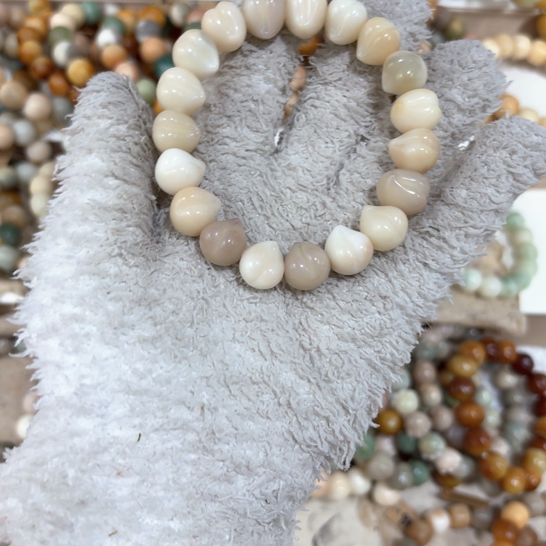 菩提根/象牙果吊坠桃子18卡13