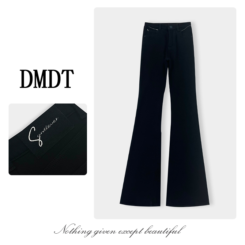 【DMDT服饰】2025冬季新品“楚腰纤细”加绒加厚显腿长微喇牛仔裤1009