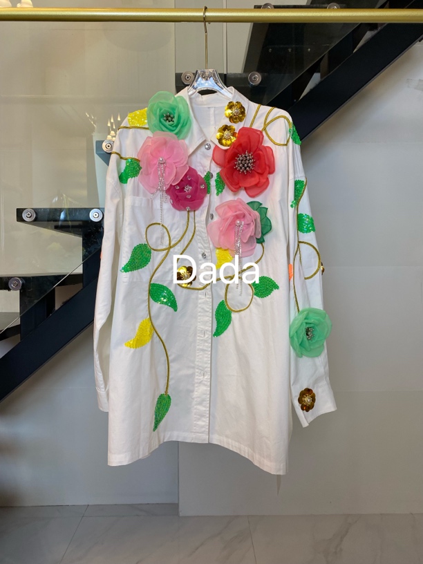 Dada设计款新款重工个性款袖子宽松百搭春夏衬衣C10565