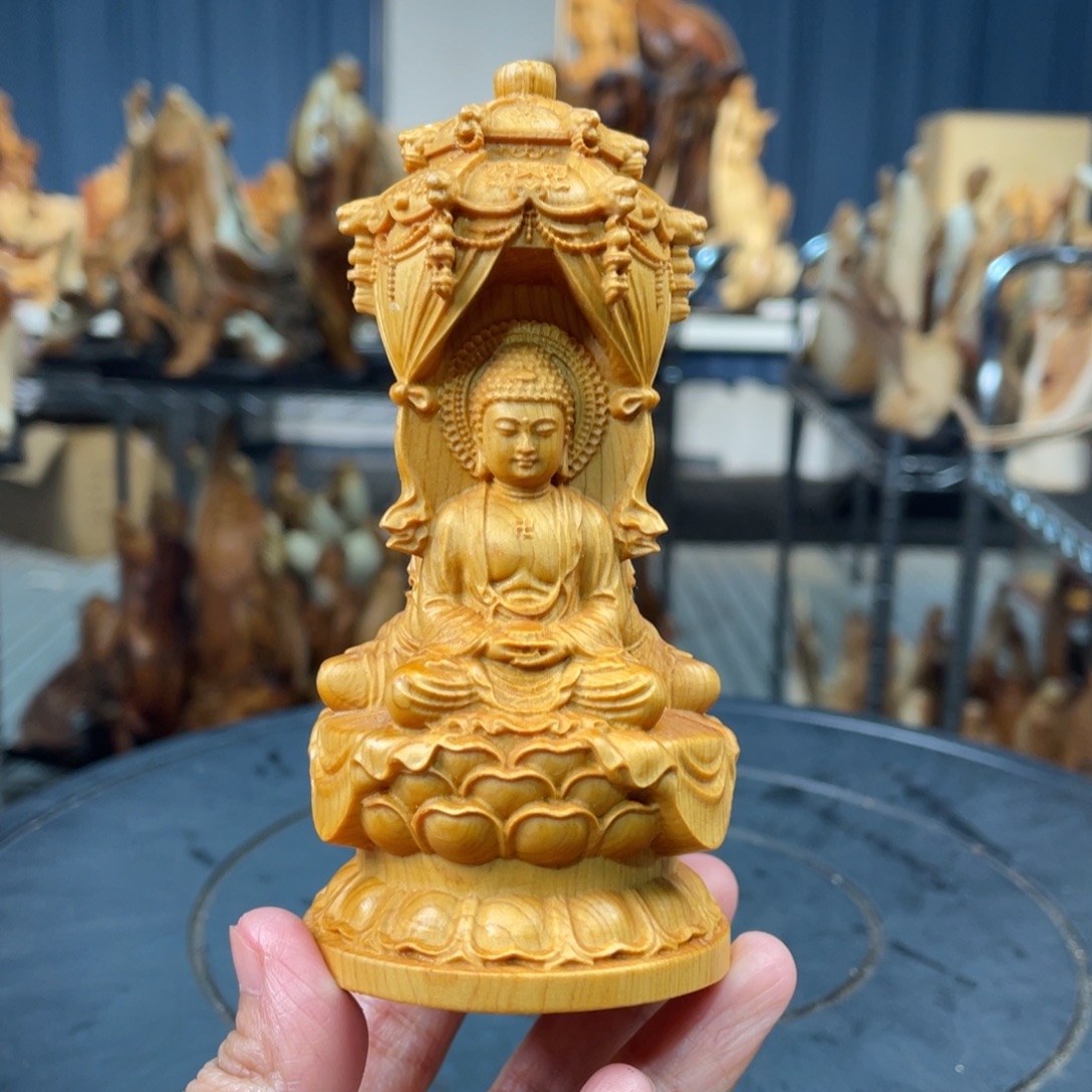 柏木（崖柏）西方三佛