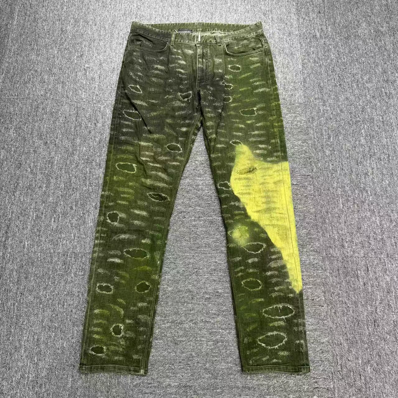 99新 Givenchy/纪梵希 晕染糜烂牛仔裤/34码/17513