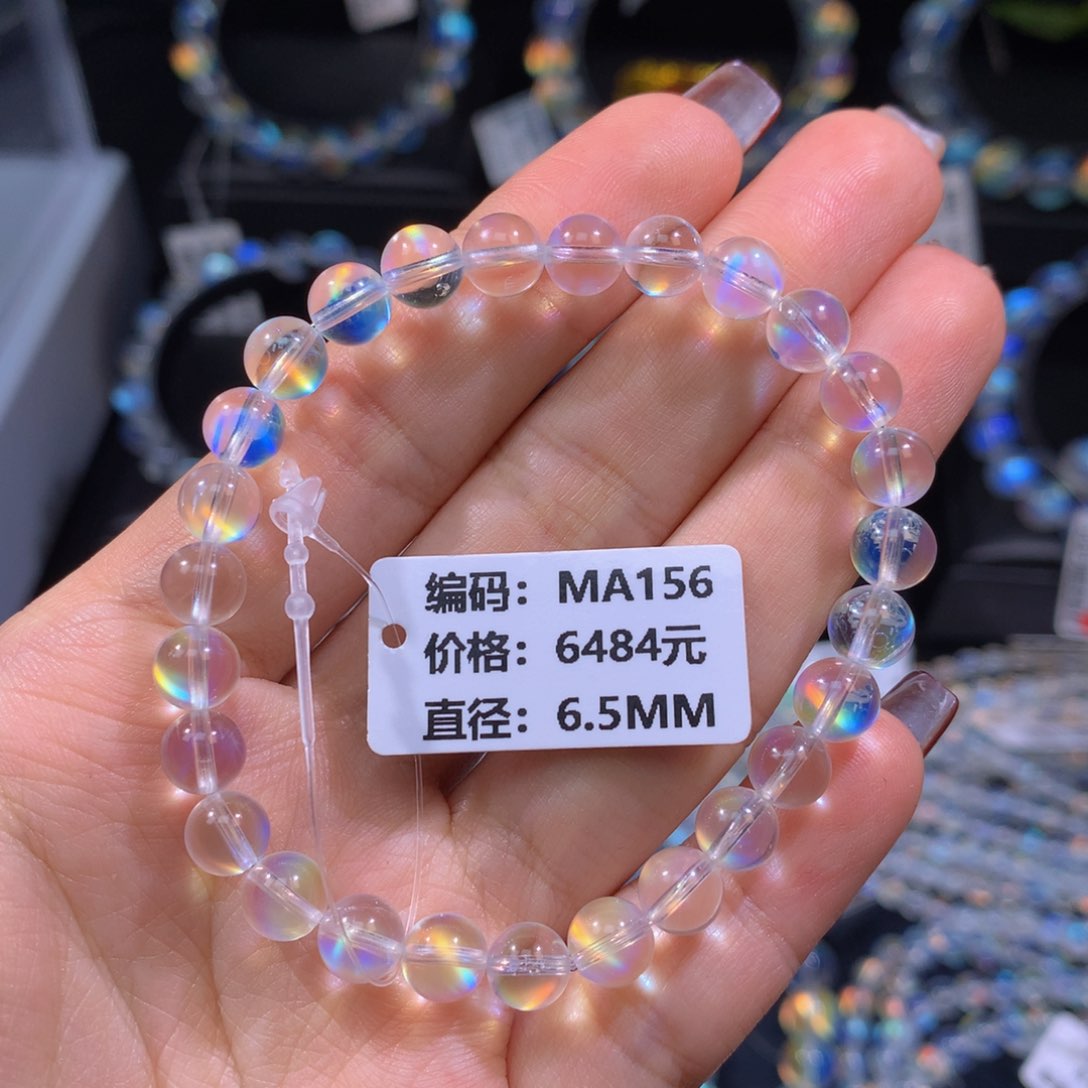 月光石手链未镶嵌MA156马岛彩月光手串6.5mm