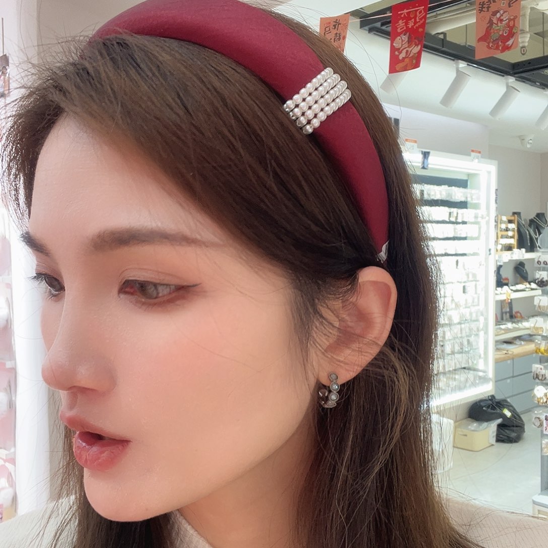 布艺非金属深红露思款发箍