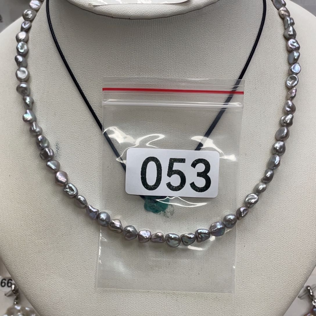 淡水珍珠颈饰银S925镶嵌一**染