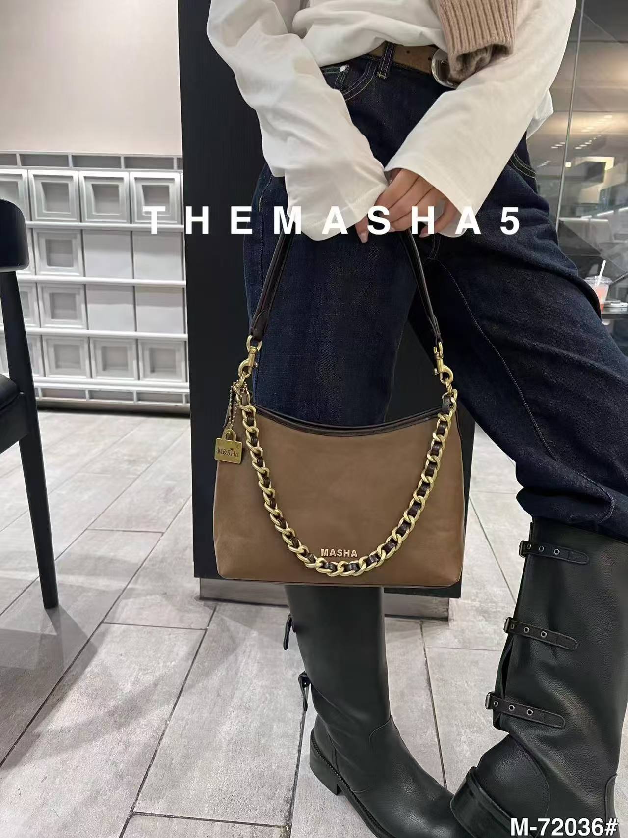 玛莎THEMASHA5小众洋气单肩时尚腋下流浪托特包