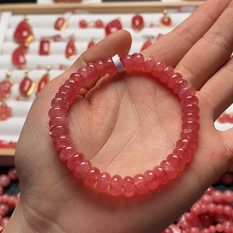 菱锰矿（红纹石）手绳未镶嵌