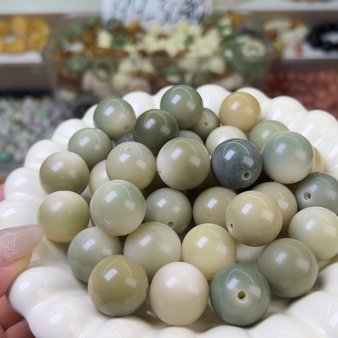 菩提根/象牙果吊坠微瑕19/20左右青提圆20颗