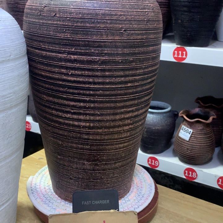 【闪购商品】红陶粗糙盆默认打孔高40口16