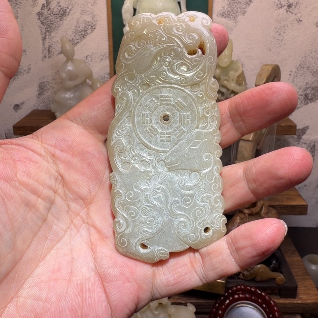 大***海和田玉未镶嵌挂件