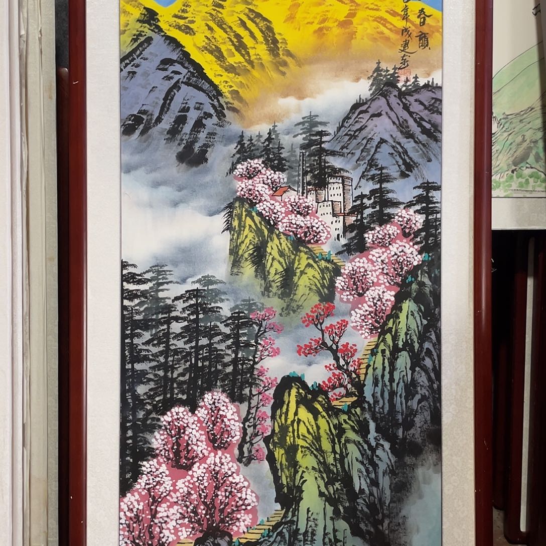 国画带框尺寸63*123厘米