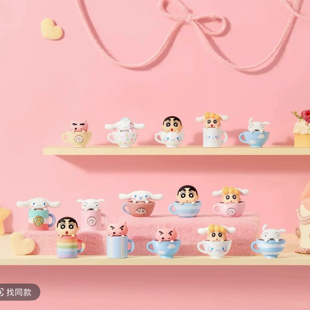 【蜡笔小新x玉桂联名】咖啡杯萌粒系列TOPTOY正品盲盒周边