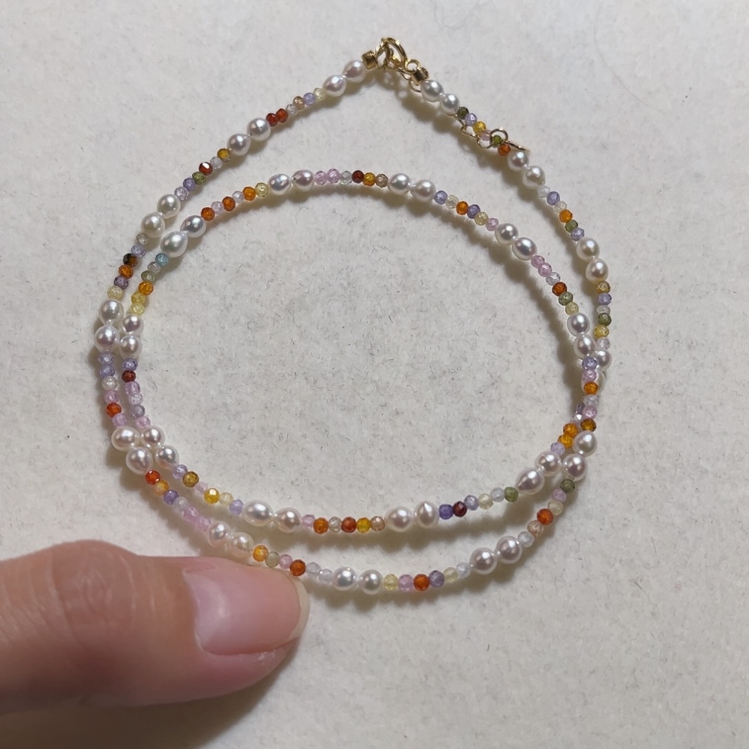 颈饰淡水珍珠银S925镶嵌