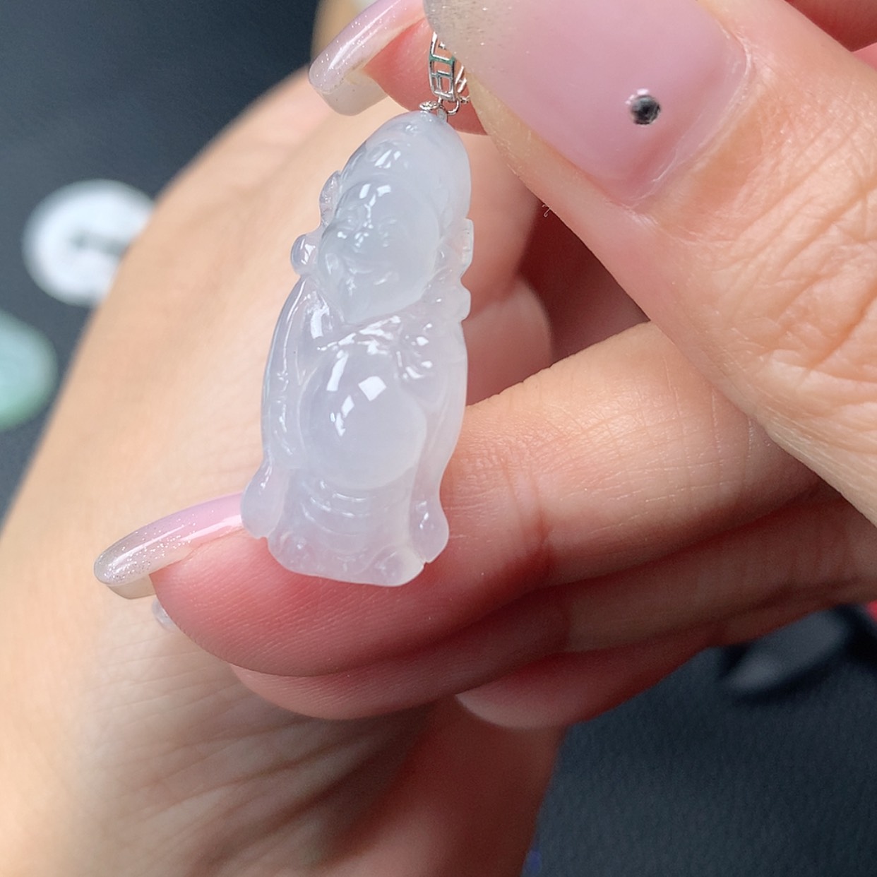 【闪购商品】翡翠18K金镶嵌吊坠(赠链)