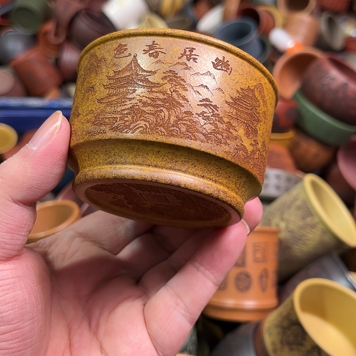 紫砂茶杯全手工紫砂主人杯