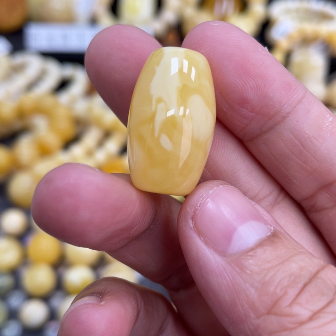 琥珀珠宝奇石未镶嵌15.5*25mm