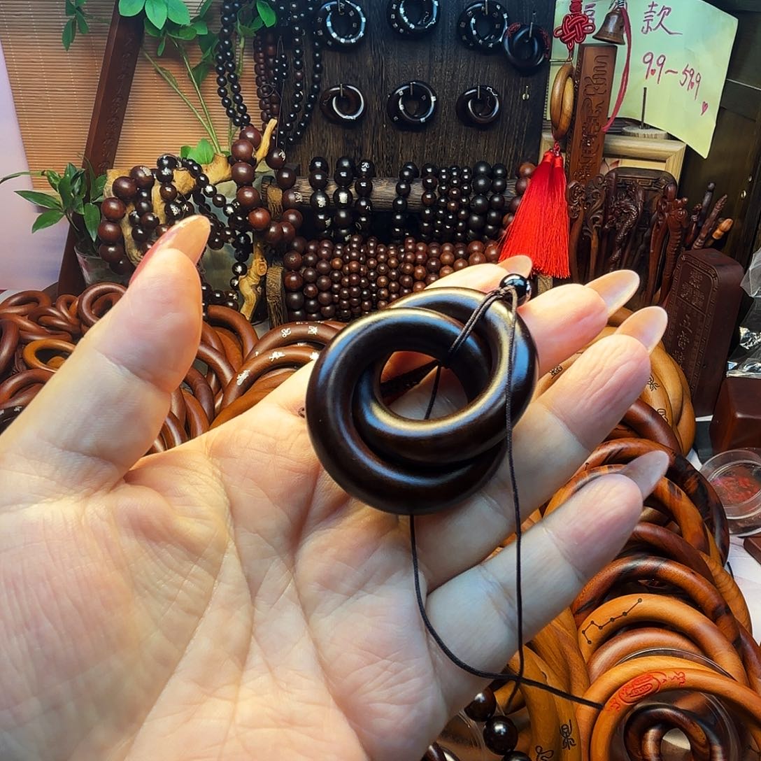 木枣木玉化25圈口乾坤圈微瑕福利款