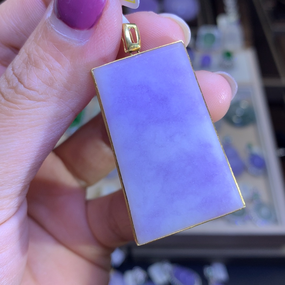 翡翠戒指18K金镶嵌翡翠