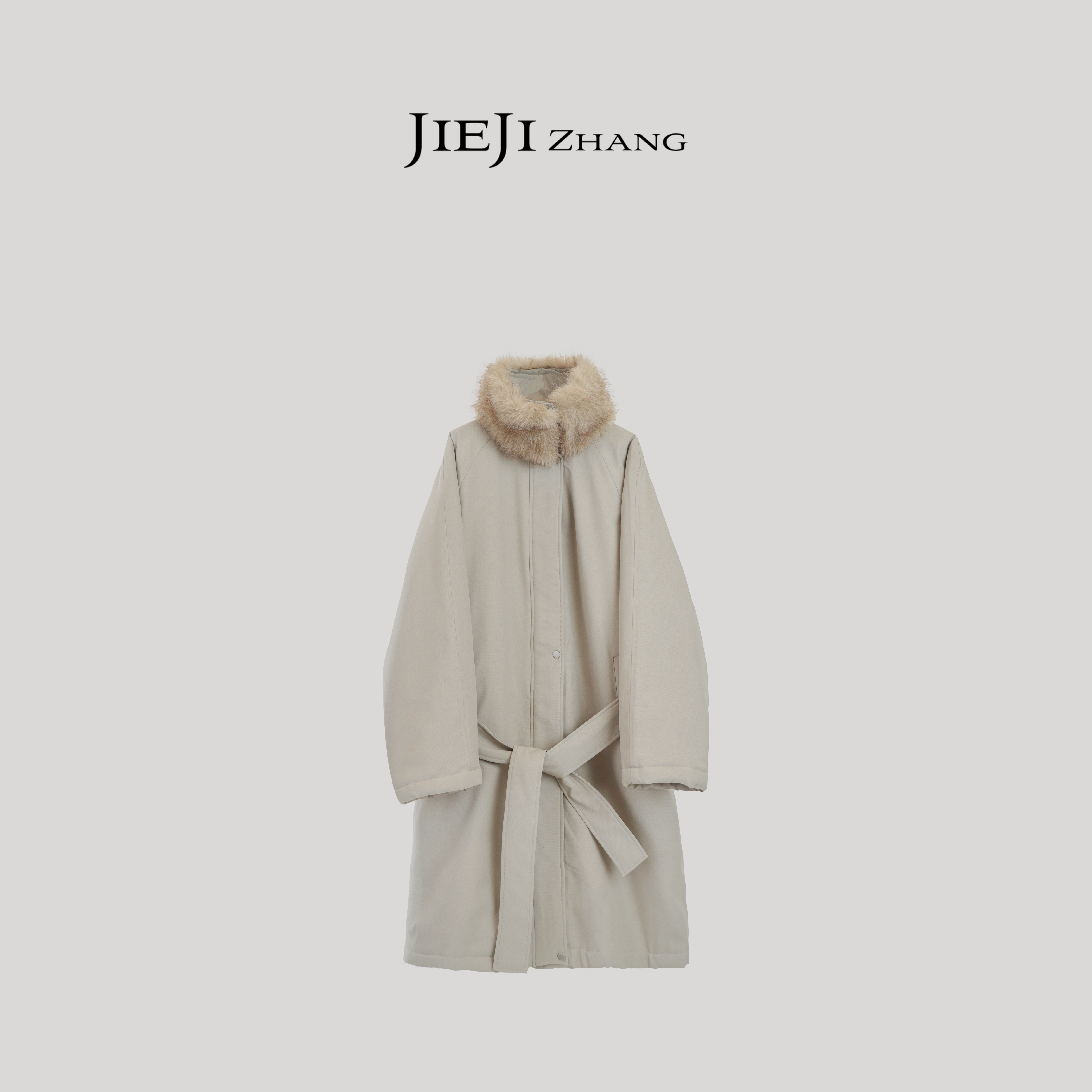 【JIEJI ZHANG】真丝混纺高级定制秋冬时尚百搭外套351395