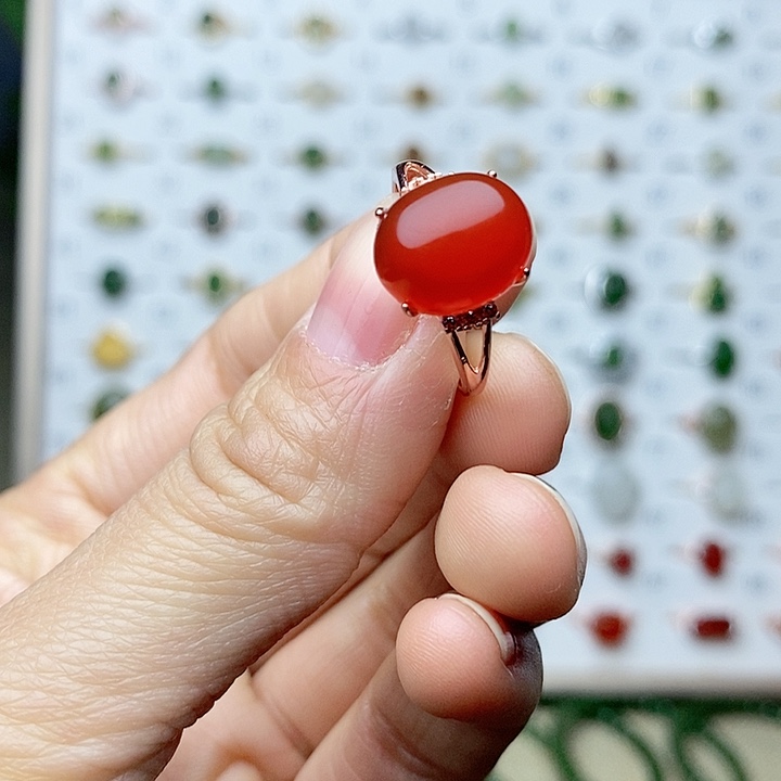 玛瑙/玉髓戒指未镶嵌