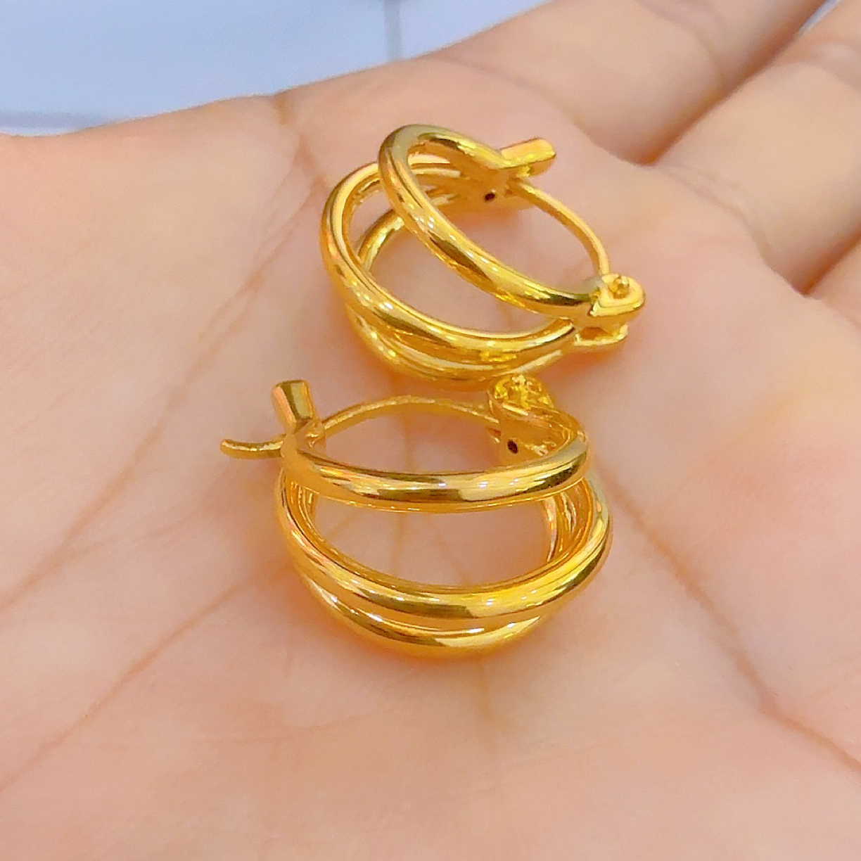 足金耳饰猫爪小号经典款