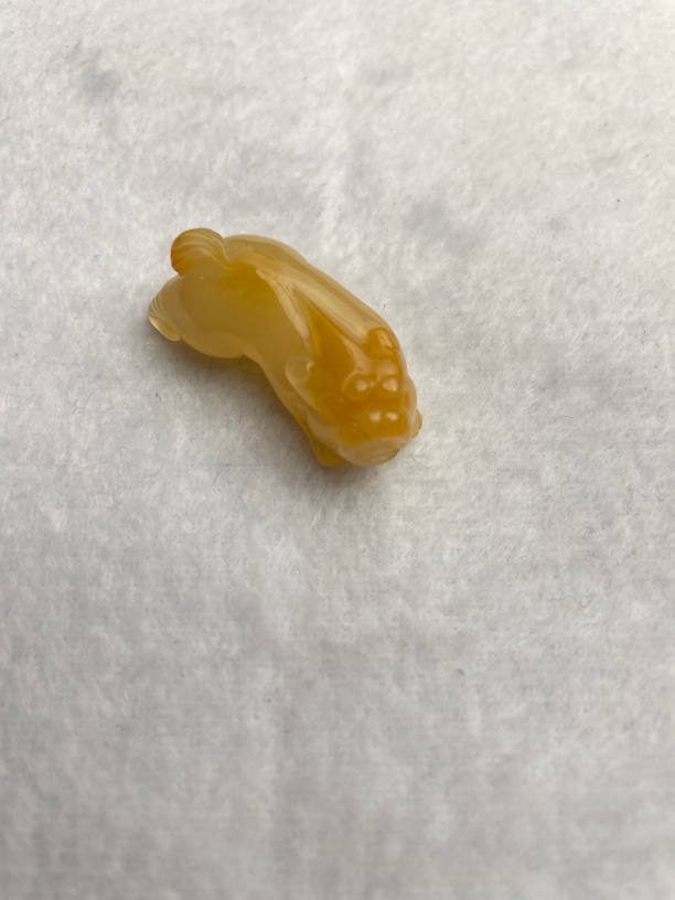 天然黄龙玉貔貅吊坠冰透水润
