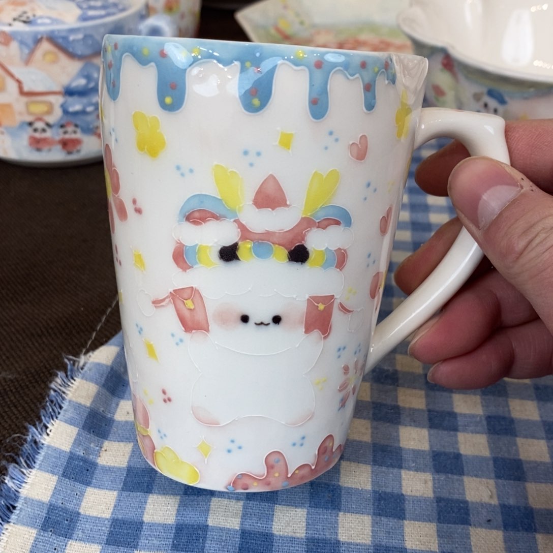 瓷片小狗马克杯微瑕福利