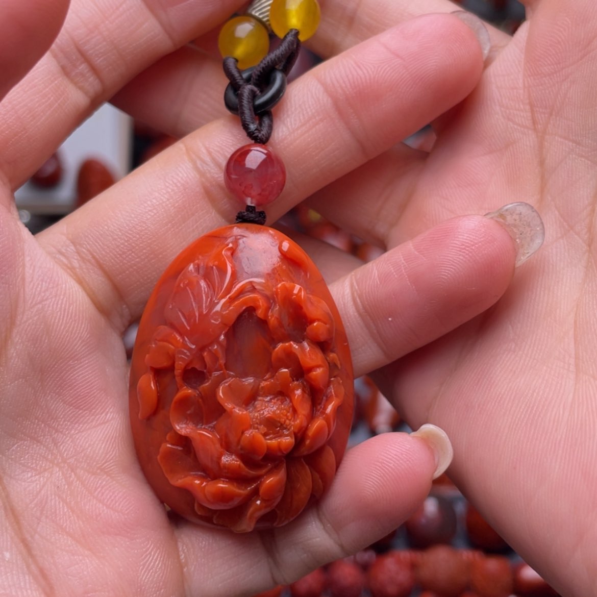 【闪购商品】南红玛瑙花开富贵未镶嵌