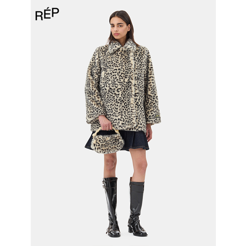 GANNI设计师品牌豹纹翻领外套25PS TheREPUBLIQUE女装买手店