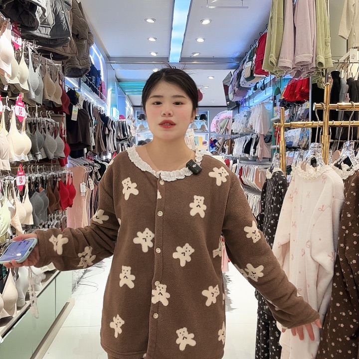 棕色小熊2xl裤子带花边