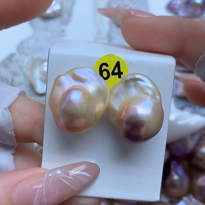 淡水珍珠耳饰银S925镶嵌