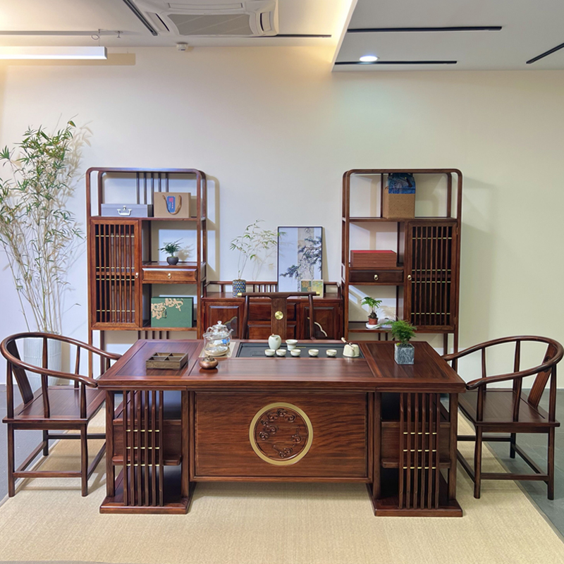 新中式茶桌厚德载物客厅茶桌客厅家用茶桌椅