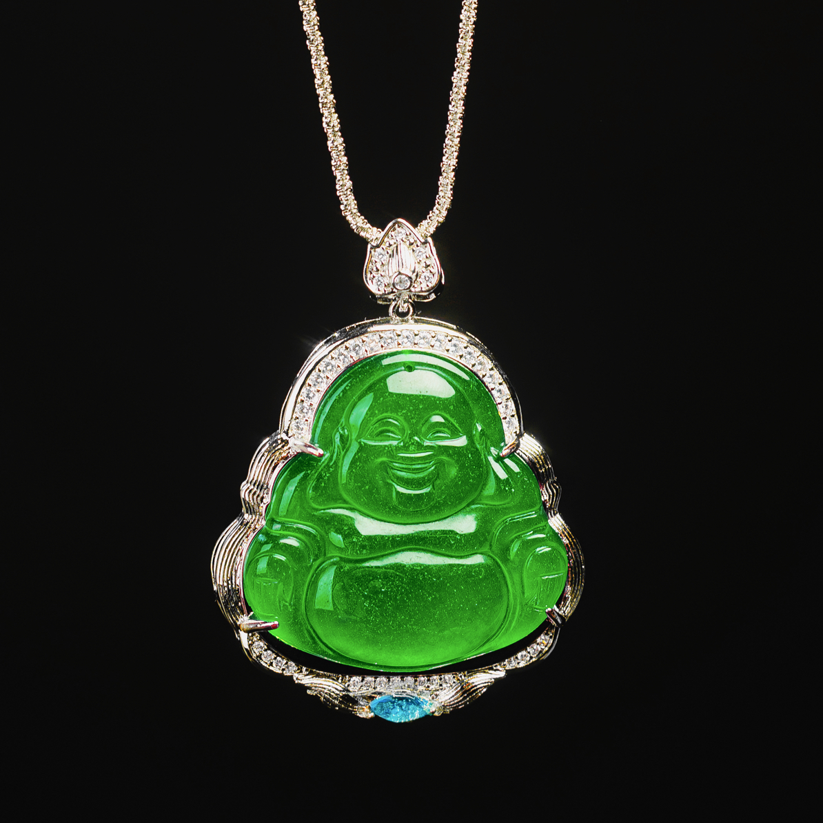 ｛云南会展甄选王会长专属｝dsj51绿色 佛公小吊坠