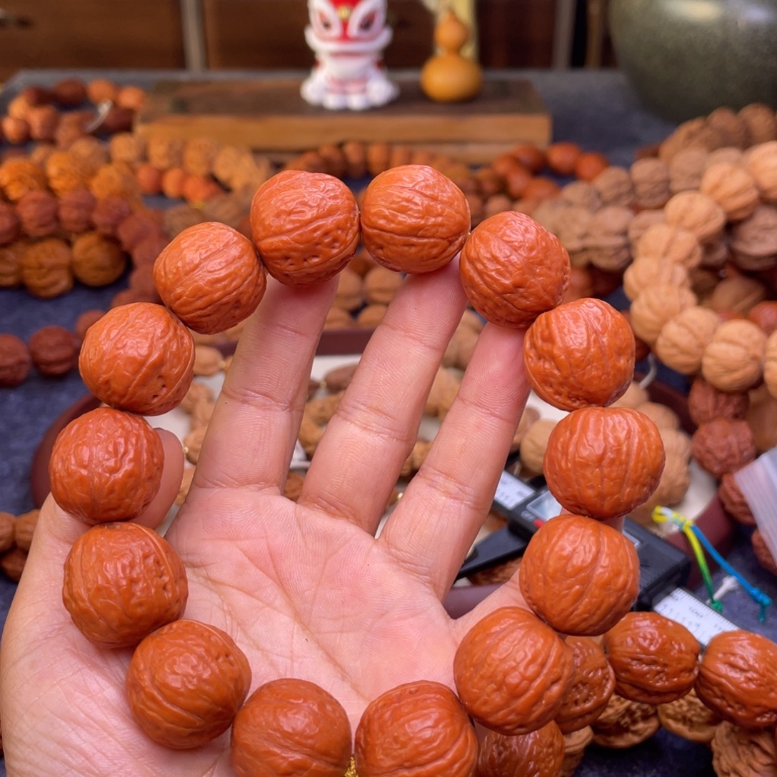 文玩核桃手串奶油金桔