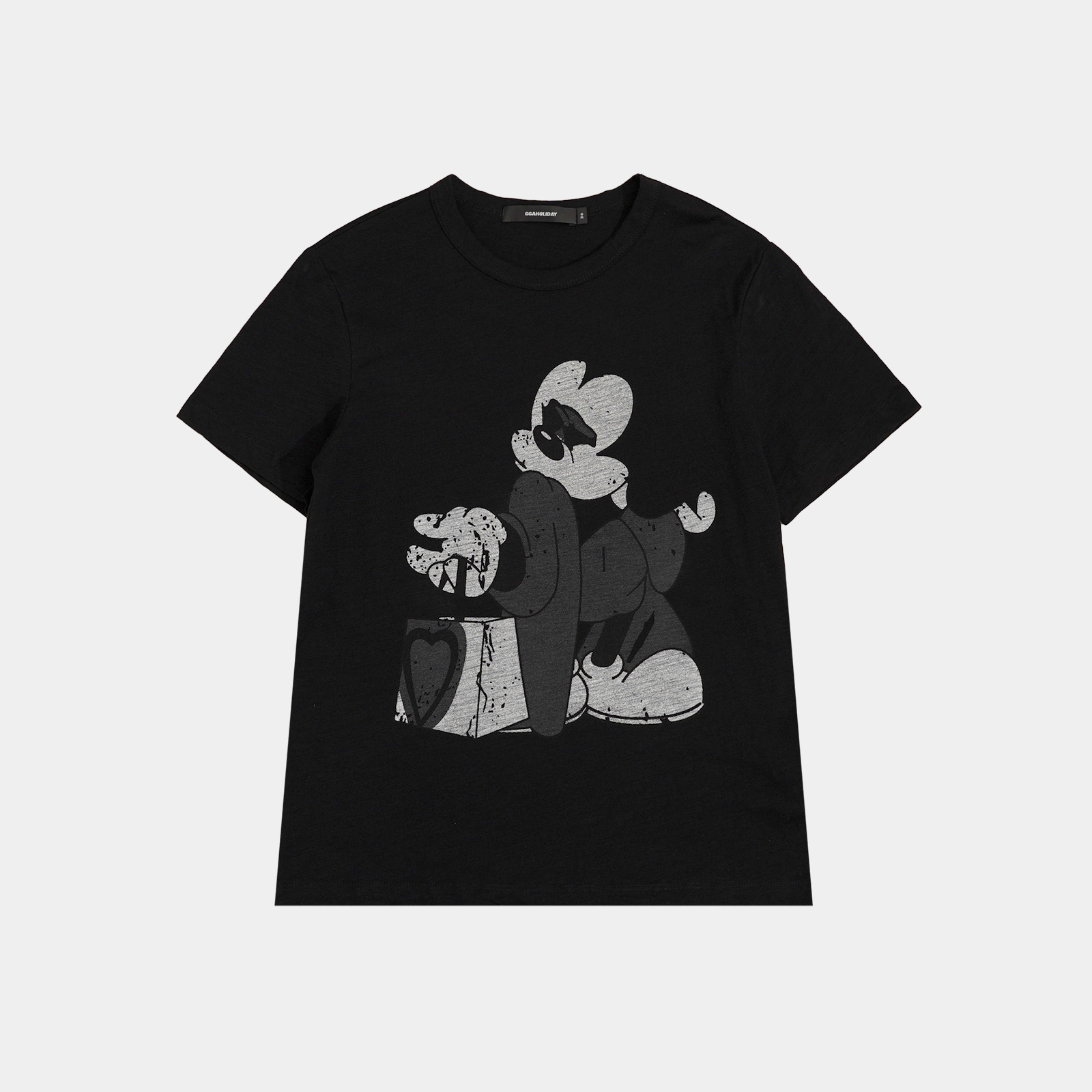 25N夏季新款轻奢高级感美式街头潮流“无所谓米奇”短袖大T 152303