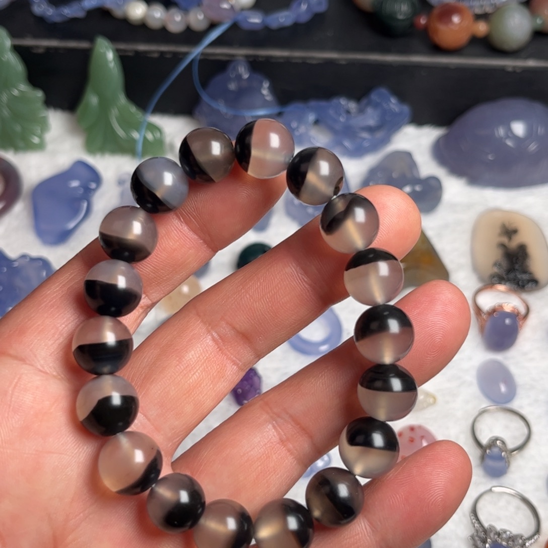 玛瑙/玉髓未镶嵌颈饰糖心玛瑙手链