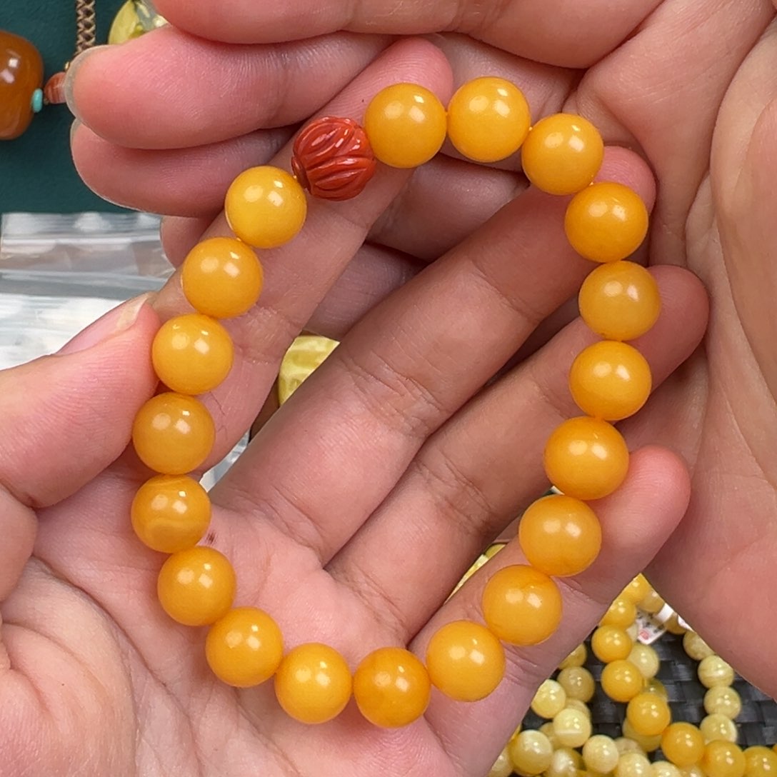 琥珀手链未镶嵌蜜蜡