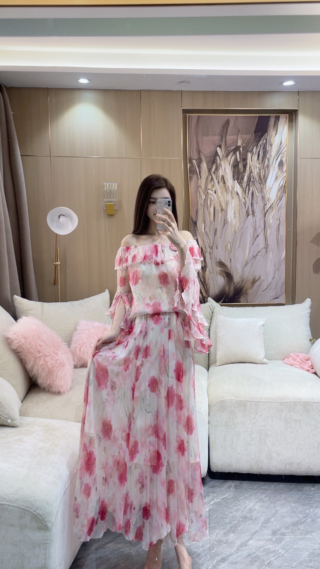 【yaya专属】新款红红时尚气质网红法式夏季碎花上衣半裙套装