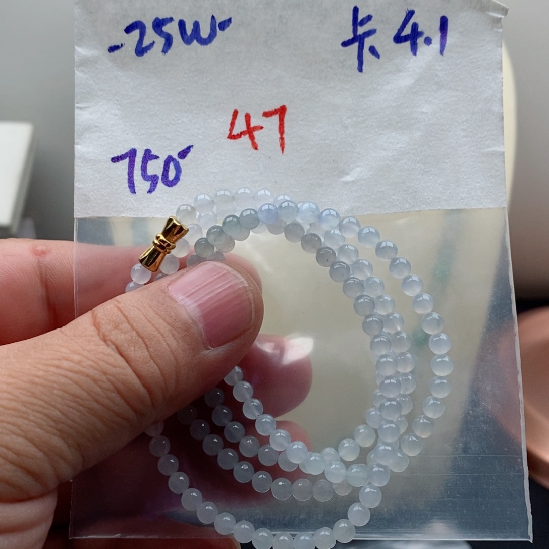 定制翡翠未镶嵌翡翠珠链