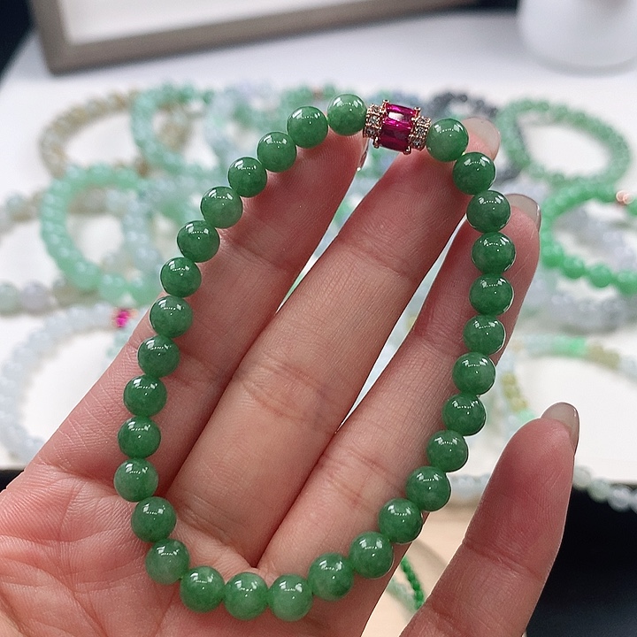 未镶嵌手链翡翠手链5.8mm
