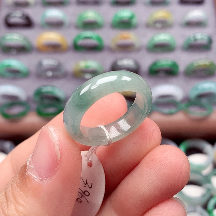 翡翠未镶嵌戒指17-18号