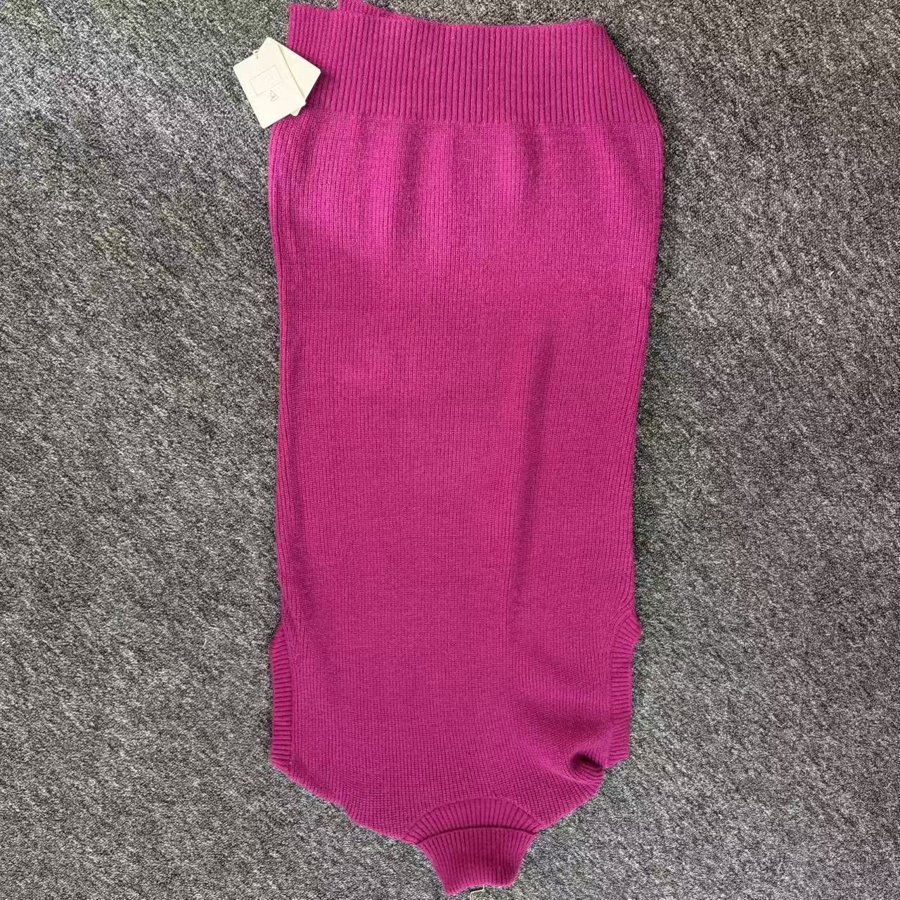 Y564【简一一专属】深粉色高领无袖针织连衣裙