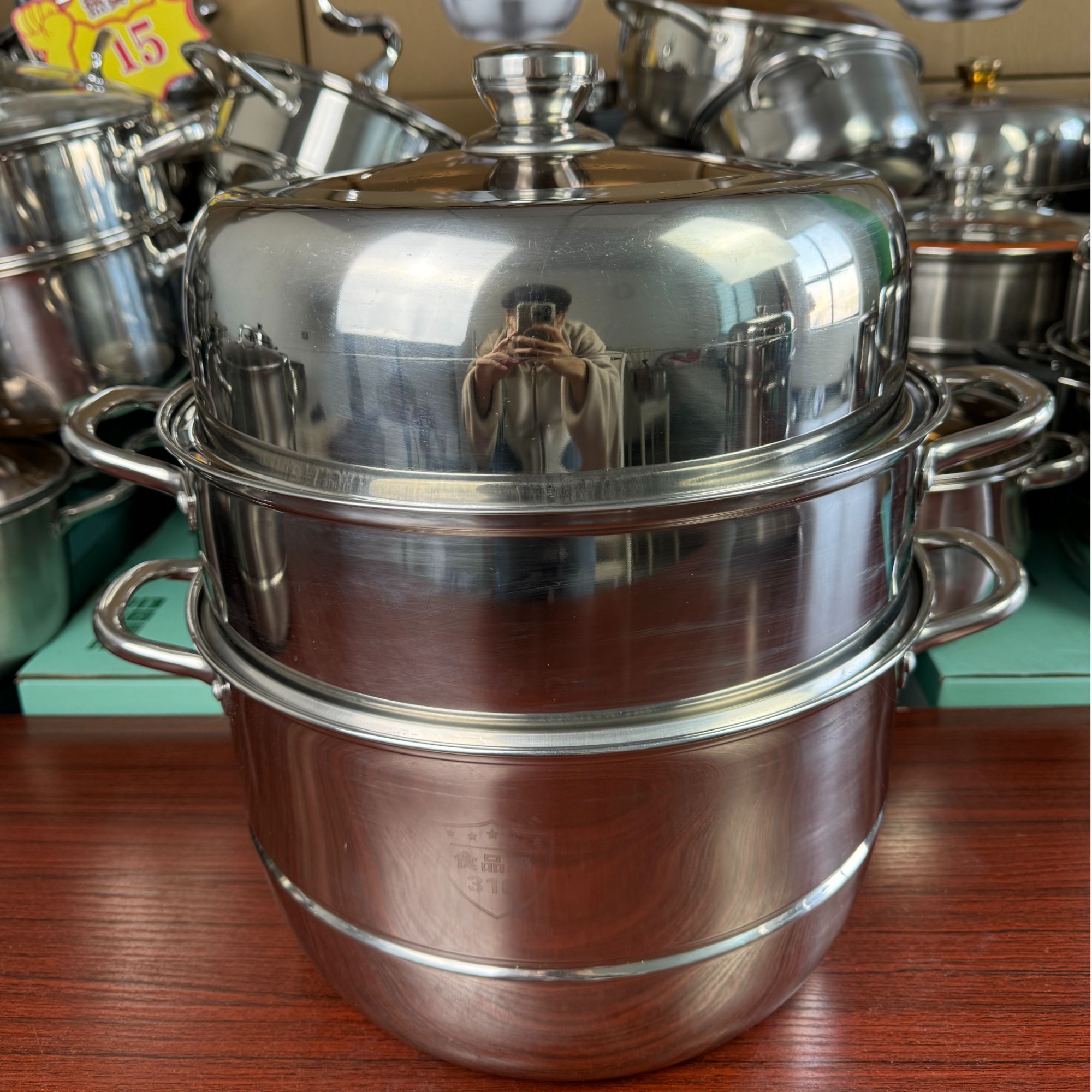 【30cm三层】不锈钢家用蒸锅电磁炉火锅煤气炉通用炖汤煮粥锅煲锅hn