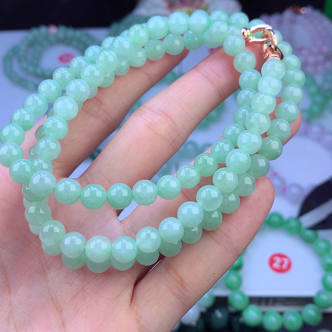 翡翠未镶嵌毛衣链