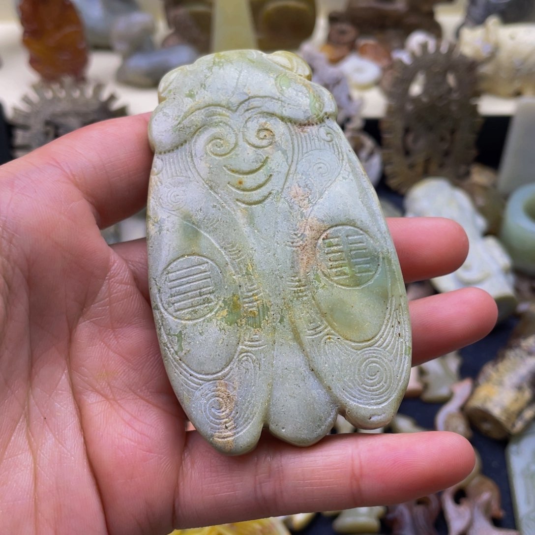 蛇纹石玉未镶嵌颈饰23