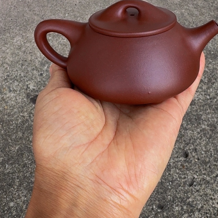 秋***！紫砂茶壶景舟石瓢微瑕160毫升半手底槽清