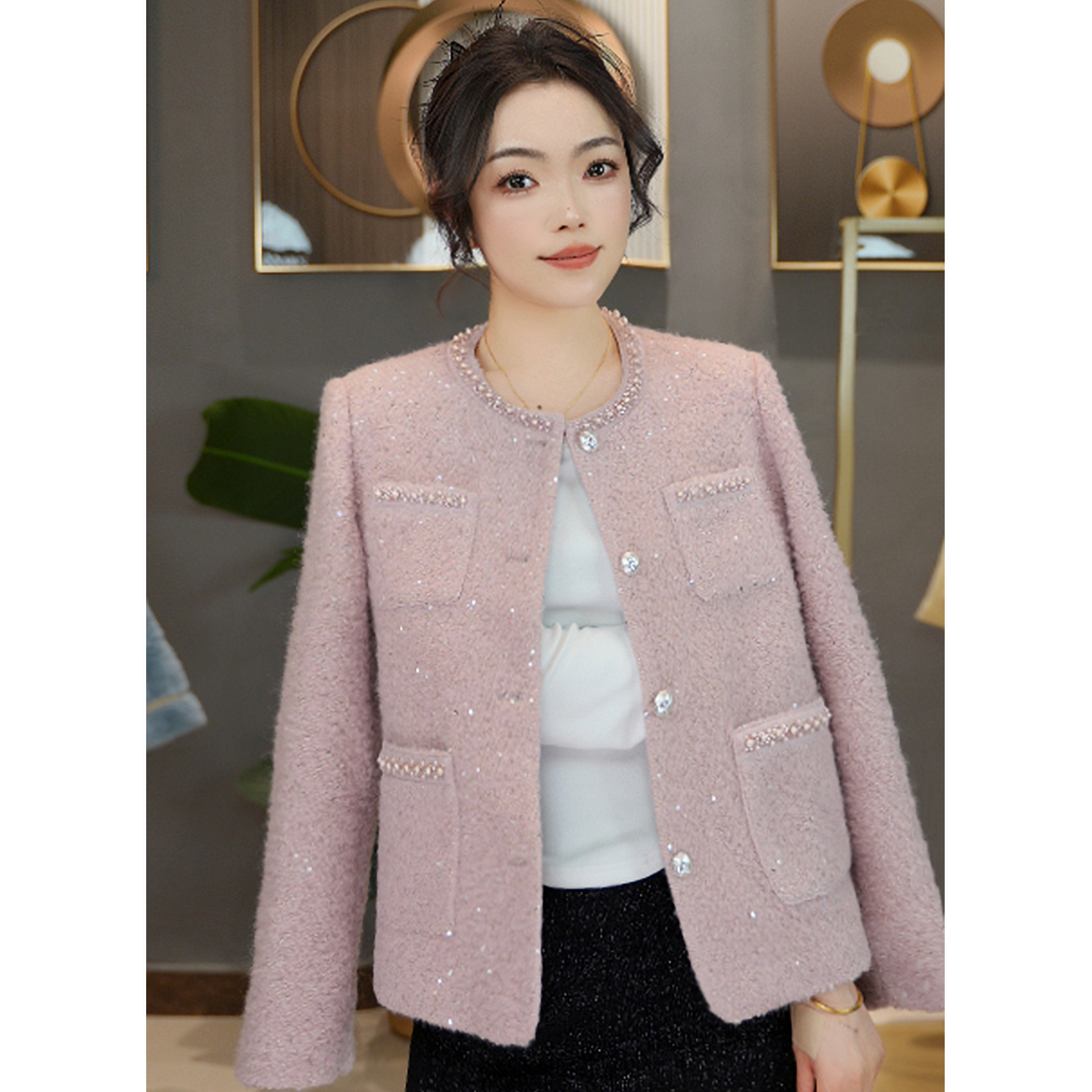 法式羊毛小香风外套女新款爆款秋季气质百搭显瘦时尚轻奢洋气潮牌