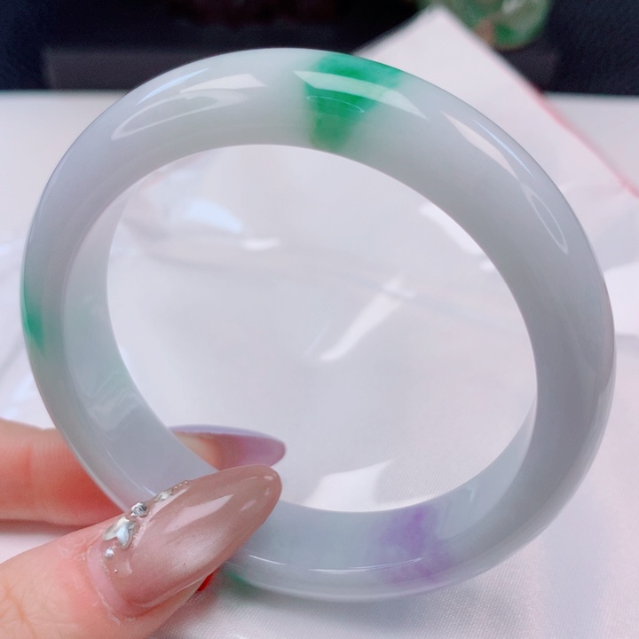 翡翠未镶嵌手镯54圈